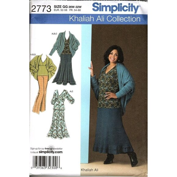 Simplicity 2773 Womens 26W to 32W Skirt, Top, Pants and Jacket Sewing Pattern - Picture 1 of 2